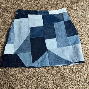 Sea New York denim patchwork mini skirt medium